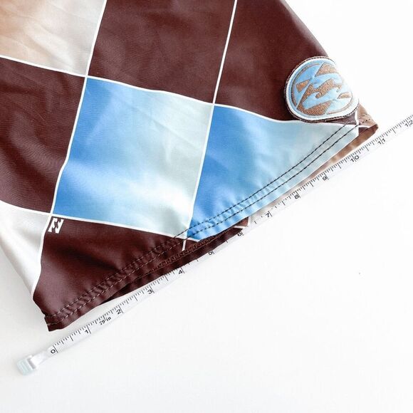 Billabong Mens Quad Platinum Stretch Swim Boardshorts Blue Brown Size 32 - Picture 3 of 9